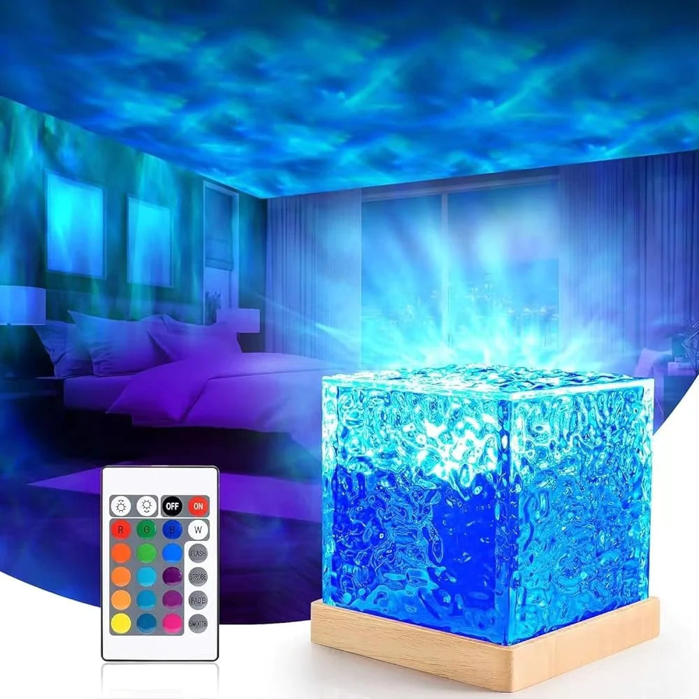 Rotating Water Wave Ambience Lamp